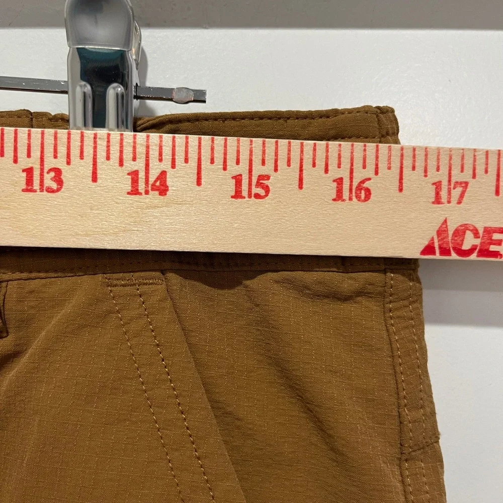 01.ALGO Performance Cargo Shorts Mens 32 Brown Cordura Nylon Stretch Hiking 4195